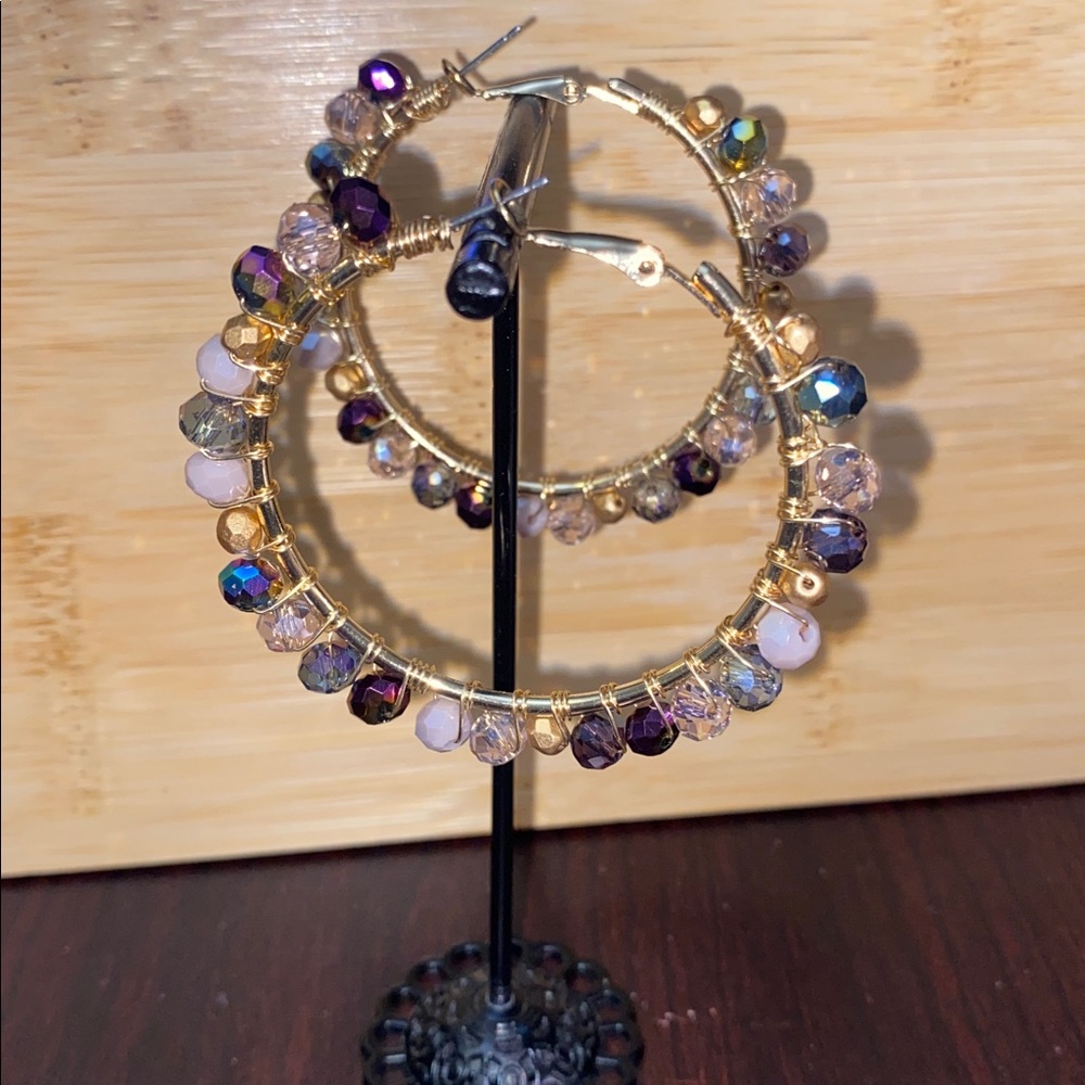 Handmade Wired Wrapped Hoop women’s Earrings